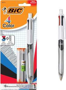 BIC 4-Color 3+1  Ballpoint Pen With Red, Blue,  Ink And 0.7 Mm Mechanical Pencil, 1-Count In Assorted Ink - 原子筆和鉛筆 - 查看 1