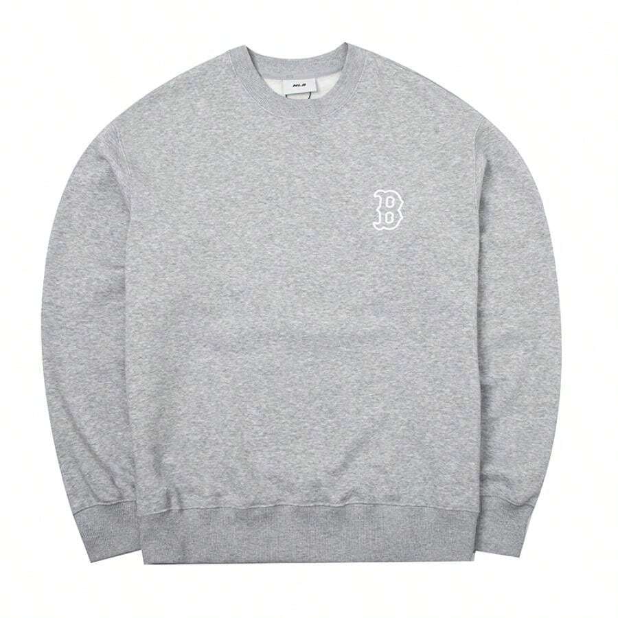 MLB Sudadera unisex, sudadera básica oversize con logo grande y colorido, prenda informal, cómoda y sencilla, estilo deportivo 3AMTB0651-43MGS - Gris lino - Ver 1
