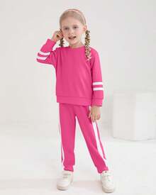 Toddler Girl Clothes Fall Winter Outfits Long Sleeved Pullover Sweatshirt + Sweatpants Pcs Casual Sweatsuits Sets