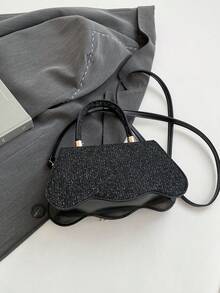 2025 New Korean Style Tassel Texture Crossbody Bag, Elegant Small Square Women's Single Shoulder Handbag