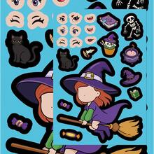 8/24/40/80 pezzi Adesivi decorativi per Ognissanti, Adesivi a tema Ognissanti, Gadget per feste di Ognissanti, Forniture per attività e artigianato