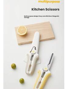 Magnetic Fridge Scissors, Multifunctional Stainless Steel Heavy Duty Poultry Shears, Household Chicken Duck Goose Bone Cutter