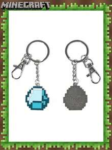 Microsoft 1 件  官方授权钻石钥匙扣背包装饰时尚动漫吊坠装饰适合家人朋友趣味生日派对礼物 - MC-2024N09 - 查看 4