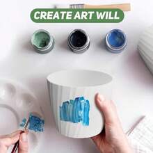 7 Pcs Plant Pots With Drainage Holes And Saucers Indoor Planters Set Of 7 7.5 7 6.5 6 5.5 4.5 3.5 Inches Whitegood