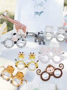 6 pièces Tasses en papier avec motifs d'animaux de la jungle, tasses pour faveurs de fête, accessoires pour photobooth, décorations pour fête d'anniversaire, tasses en papier avec girafe, éléphant, hippopotame, tigre, zèbre, singe, fournitures pour fête d'anniversaire sur le thème de la forêt pour 1er anniversaire, cadeaux pour fête d'anniversaire sur le thème de la jungle, fournitures pour fête d'anniversaire sur le thème de la jungle - animal - Voir 6