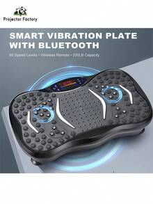 LIPETY Vibrator, Full Body Vibration Board Exercise Equipment With Resistance Bands, Women Men Weight ,Quiet Motor Speed Control, Wireless Speaker, With Remote Control, Without Battery For Weight Loss Shaping Toning Wellness Home Gyms Workout - UK Plug(220-240V) - View 3