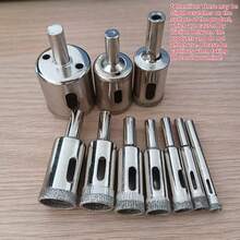 10pcs Diamond Hole Saw Set - For Diamond/Tile/Marble/Glass/Ceramic - Diamond Coated Edge, Precision Drilling, With Drill Bit Grinder - Multicolor - View 10