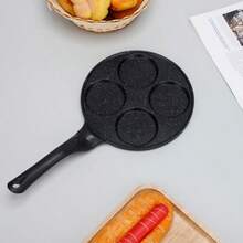 4孔笑脸卡通煎饼锅，不粘平底煎锅，多功能早餐煎锅 - 多色A - 查看 4
