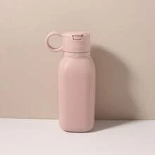 450ML 兒童矽膠吸管水瓶，純色便攜戶外運動水杯 - 彩色 - 查看 14