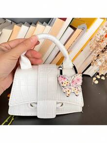 1PC Folding Hanging Hook Shiny Butterfly Shaped Hanger Hook Purse Hanger For Tables Desk Home Office