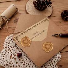 25pcs/Pack Heart Wreath Pattern Wax Seal Stickers, For Wedding Invitations, Party Invitations Decoration, Gift Wrapping, Scrapbooking Decoration - Multicolor - View 10
