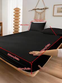 2/3件套床上用品套装，纯色床单套装，舒适家纺，柔软透气床垫保护套，亲肤床笠套装，四季皆宜，床单，床笠，床罩 99*190