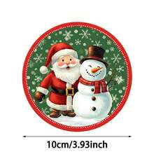 1set/4pcs/6pcs Santa Patterned Diatom Mud Coasters, Coffee Coasters, Multi-Occasion Decoration For Home And Restaurant, Daily Gifts, Table Decoration, Daily Decoration, Theme Party Decoration