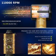 UKLISS Modelador de Ar Quente Automático 7 em 1 - Secador de Cabelo de Alta Velocidade com Motor Sem Escovas 110K RPM | Cachos e Alisamento de Qualidade de Salão, Conjunto de Presentes Essenciais para o Verão e o Prime Day, Pronto para Viagem para Todos os Tipos de Cabelo (Preto)