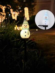 Solar Powered LED Snowman Light, Outdoor IPX-4 Waterproof, Independent Solar Panel, Solar Snowman Garden Light, LED Outdoor Lawn Decor, Auto On At Night, Solar Charging, Detachable Parts, Flush Mount, Suitable For Garden, Lawn, Path, Christmas Yard Decor, Path Decoration, Yard, Christmas And Halloween Atmosphere - Brand New Unused Photovoltaic Module Nickel Battery Board! Christmas Decoration Christmas Tree Gift Decor Halloween Decor Wall Decor Halloween Ornaments