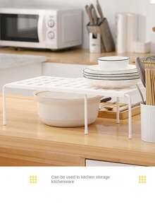 Expandable Shoe Rack, Multi-Functional Space-Saving Shoe Organizer Shelf, Wardrobe Partition Organizer Rack, Double-Deck Desktop Storage Rack, Kitchen Bowl Dish Cup Cutlery Draining Rack - Multicolor - View 5