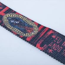 Chronic Santa Guadalupe Belt I Don't Walk Alone Metal Buckle - Black - View 2