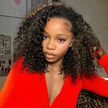 28 INCH Half Wig Human Hair Water Wave Human Hair Glueless Wigs Clip Ins Flip Over Wear Go Wig Invisible Hairline Beginner Friendly - Natural Black - 查看 3