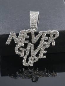 1 套 Bling Bling“永不放弃”吊坠项链、链、手链、男士手表、经典配饰,馈赠亲朋好友的绝佳礼物 - 紅色 - 查看 29