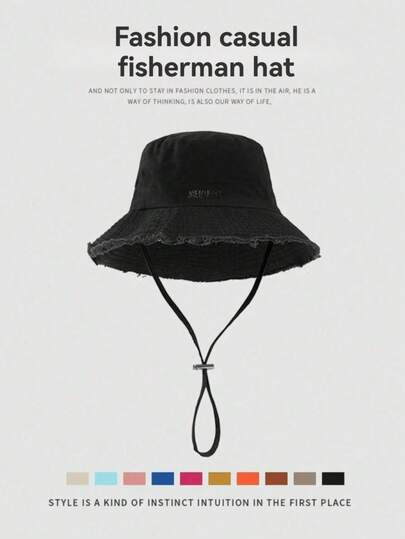 Un sombrero de cubo de ala ancha con borde de piel de estilo coreano negro. Adecuado para excursiones al aire libre en verano y otoño. Es un sombrero de sol para mujeres. Es de moda y versátil para ir y venir en todas las estaciones.