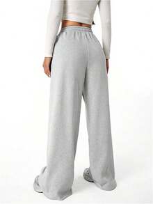 's Bowknot Baggy Sweatpants Lightweight Straight Leg Athletic Pants With Pockets