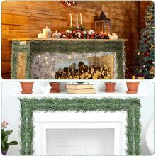 5 mètres de bande de pin de Noël, feuilles vertes, fil de fer, pour chars de défilé, Halloween, sapin de Noël, fêtes du Nouvel An, fournitures de fête d'anniversaire, décorations de table. Décoration de centre de table de Noël de style ferme pour la table de cuisine, décoration d'hiver pour la maison, décoration d'Halloween, décoration de Noël, cadeaux d'anniversaire, guirlande de fleurs faite main, feuilles décoratives