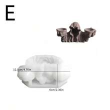 1 Stück Halloween Geister Serie Silikon Form, DIY Geister Braut und Bräutigam Handgemachte Seife, Gips, duftende Kerzen Form, Halloween Dekoration, Handwerksgeschenk Form