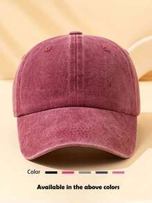 1pc Unisex Plain Vintage Distressed Baseball Cap Sun Hat Trucker Hat, Suitable For Daily Outings, Hiking, Vacation