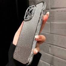 奢华水钻亮片时尚手机壳，电镀工艺，兼容 17/16E/15/14/13/12/11/X/XS Max/XR/Pro Plus、Galaxy、荣耀等机型，生日礼物/派对礼品，国际版，非国内版 - 銀色 - 查看 6