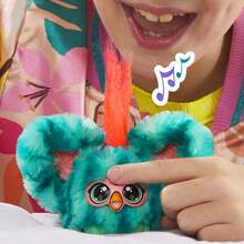 Hasbro Furby Furblets Mello-Nee Mini Friend, 45+ Sounds, Summer Chill Music & Furbish Phrases, Electronic Plush Toys, Watermelon Red & Green, Back To School Gifts, Ages 6+