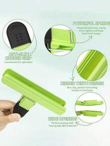 1 Gói Kẹp Khoai Tây Chiên, Kẹp Túi Khoai Tây Chiên Lớn Di Động, Nhiều Kích Cỡ Túi Bảo Quản Thực Phẩm Miệng Rộng Nâng Cấp Có Kẹp Niêm Phong, Kẹp Niêm Phong Chịu Lực Cao Dụng Cụ Niêm Phong Phụ Kiện Sắp Xếp Nhà Bếp - Nhiều màu - Xem 7