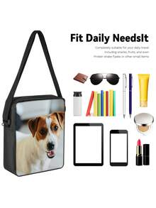 1 Set Mochila duradera de poliéster con elemento animal, incluye estuche para lápices para útiles de oficina, herramientas, conveniente para viajes al aire libre, picnic, mochila multifuncional tipo bandolera, regalo para volver a la escuela