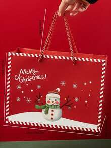 3/12pcs/Pack Christmas Gift Paper Bags, Reusable Candy Cookie Bags For Party Favor, Gift Wrapping Christmas Christmas Decorations Christmas Pajamas Christmas Gifts Christmas Decor