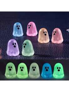 Creative Glow-In-The-Dark Mini Ghost DIY Kit: Miniature Halloween Decor, Desktop Ornament, Perfect For Festivals, Birthdays, And Halloween Gifts - Multicolor - View 10