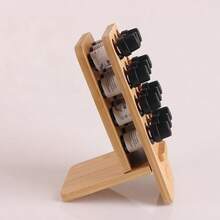 Personalized Engraving 12-Slot Bamboo Essential Oil Storage Rack - Removable Display Stand For 15ml/30ml Essential Oil Bottles, Desktop Storage Rack - Multicolor - View 3