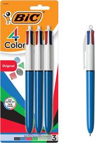 (Fast Shipping  Free Shipping) BIC 4-Color Al  Ball Pens, Versatile 1.0mm Medium Point, Long-Lasting Ink, Great Gift Idea, 3-Count In Assorted Colors - Biến thể1 - Xem 1