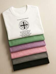 Babylook T-Shirt Women's T-Shirt Sao Bento Sacred Cross Be My Light Crux Sanctini 100% Cotton - màu đen - Xem 2