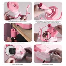 USB Automatic Bobbin And Yarn Winder - Pink Sewing And Crafting Essential - Pink - View 10
