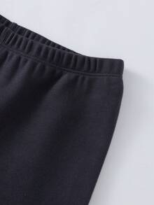 Annil Children's Clothing For Girls, Girls, Boys, Boys, Middle-Aged And Young Children, Teenagers, Mid-Neck Long-Sleeved Base, Autumn Clothes And Pants, Home, Mountain Print, Contrasting Color Striped, Warm Clothes, Solid Color Warm Pants, Winter - Royal Blue - View 9