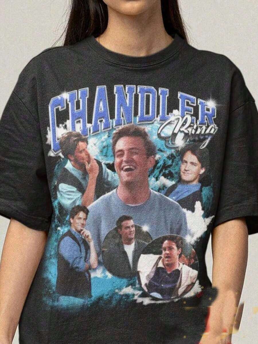2026 Summer TopsVintage Friend Vibes Movie & TV Show Graphic Design T-Shirt - I'll Be There For You Retro 90s Sitcom Graphic Tee |     Y2K Bootleg Oversized Aesthetic |     Casual Loose Fit Cotton Short Sleeve Round Neck Streetwear TopAll-Match Sports T-ShirtLoose And Comfortableshirts - A7 - 查看 1