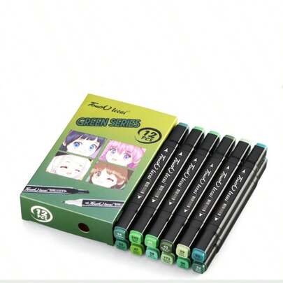 Gift-Ready 12-Color Dual Tip Art Markers Set | Hard Nib For Sketching & Doodling | Multi-Color Sets Available