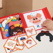 Magnetic Flip Puzzle: Car, Airplane, Road Trip Themes, Suitable For 3-6 Years Old Children - Multicolor - View 5