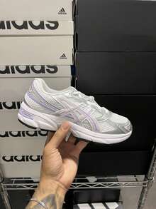 Asics Women's GEL-1130 GS, Classic Comfort With Retro Running Style, Everyday And Active Wear 1204A169-103 - 白色/宇宙色/粉紅色 - 查看 2