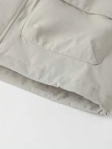 Annil 儿童服装女童女孩男童男孩成人青少年远红外加热长袖连帽风衣防寒保暖技术防风防静电迷彩纯色外套丝绒内衬