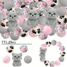 25 件 3D 树懒硅胶珠 - 可爱卡通大眼睛图案，耐用手工 DIY 钥匙扣配件，笔饰，多色硅胶人物珠，笔饰，有趣的设计，光滑的质地 - 新動物系列 - 查看 29