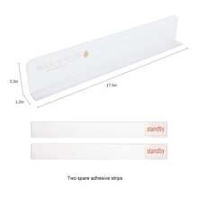 48cm Length Acrylic Frosted Sink Splash Guard, Multicolor Countertop Spill Protection Pad, European Style Acrylic Bottom Rubber Strip Self-Adhesive, Kitchen Sink Splash Cover - Multicolor - View 3