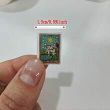 500张/卷 卡通塔罗牌贴纸（1英寸标签/每卷10种图案）卡通美学贴纸卷 自粘封口 剪贴簿卡片 信封 手工制作、杯子、计划本、礼品、派对用品 - 彩色 - 查看 6