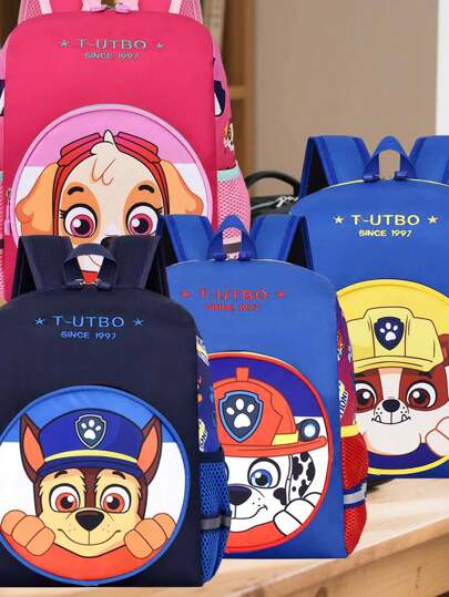 Paw Patrol Sac à dos Pat' Patrouille mignon et à la mode, grande capacité, léger et grande capacité, sac à dos de voyage, cartable décontracté à motif dessin animé, sac à dos de voyage grande capacité pour l'extérieur