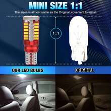 TOAUTO 2 件 T10 168 192 W5W 57 SMD 3014 LED Canbus 无错误汽车标志灯停车灯马达楔形灯泡白色，不含电池 - T10 - 查看 8