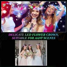 5pcs Shiny Rose Flower Wreath With 3 LED Flashing Modes, Suitable For Christmas Gifts, Weddings, Parties, Valentine's Day, Birthdays, Halloween, New Year Stage Decor And Photography Props